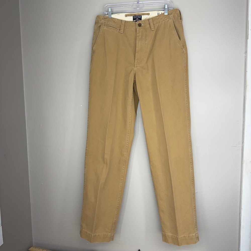 Polo Jeans Co Ralph Lauren Mens 32x34 Tan Khaki Cotton Twill Chino Pants RL 67